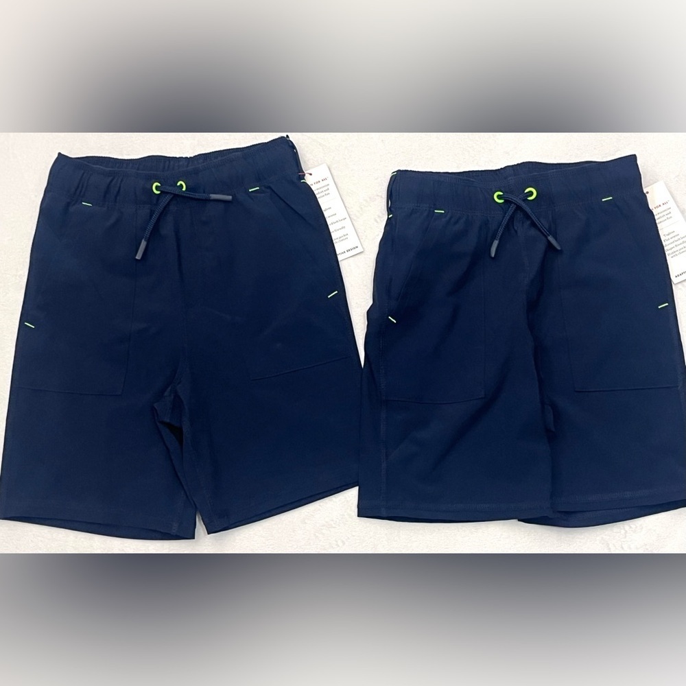 Cat & Jack 2 Pairs of Children’s Polyester/Spandex Blend Boys Blue Shorts XS 4/5 - Picture 16 of 16